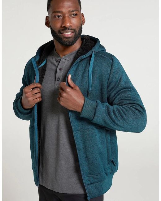 Mountain Warehouse Red Nevis Ii Faux Fur Hoodie for men
