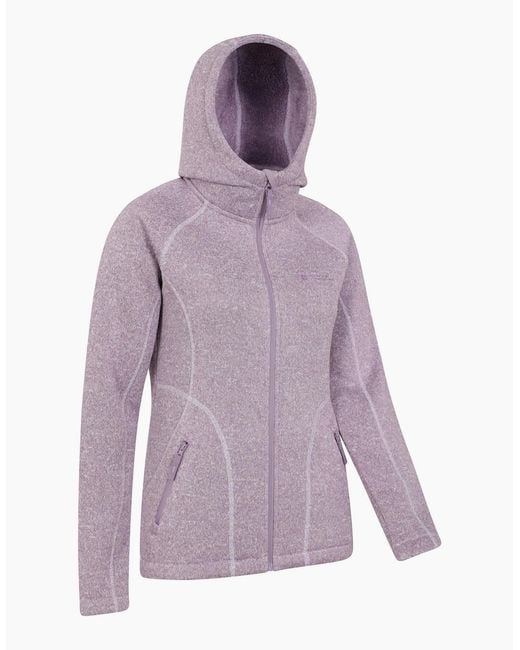 Mountain Warehouse Purple Ladies Nevis Faux Fur Lined Full Zip Hoodie