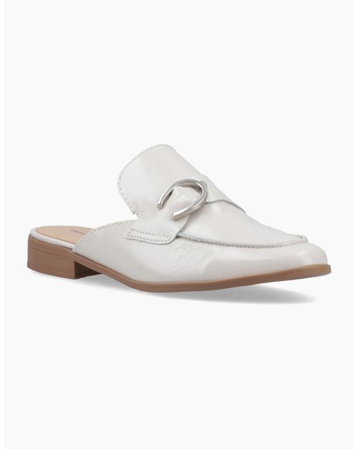 Hush Puppies White Calla Leather Ivory Mules
