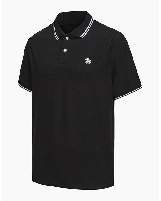 Pretty Green Black Barton Polo for men