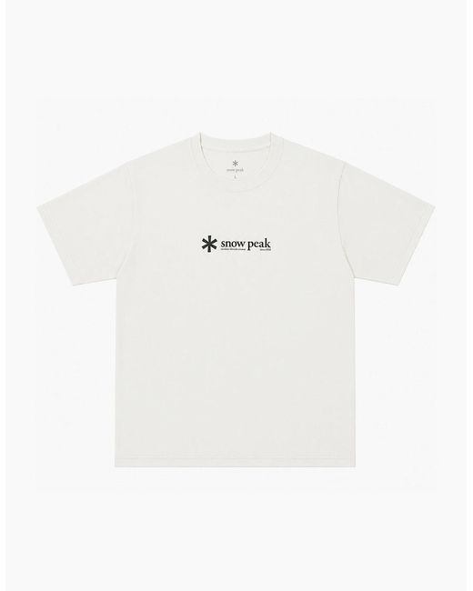 Snow Peak White Snow Peak Soft Cotton Logo T-Shirt