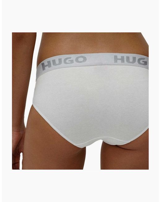 Boss White Sporty Logo Brief