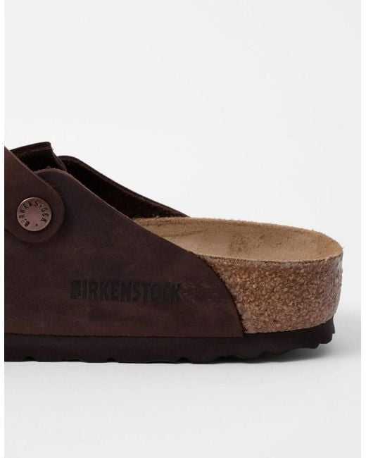 Birkenstock Boston Brown Oiled Nubuck Leather Clogs for men