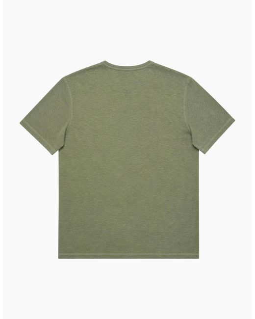 AllSaints Green Esum T Shirts Waffle Texture Crew Neck Short Sleeve Summer Tee for men