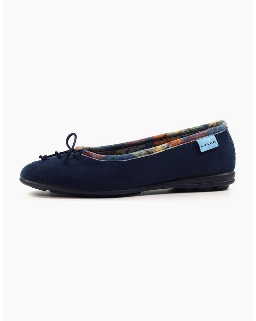 Lunar Blue Bow Slippers