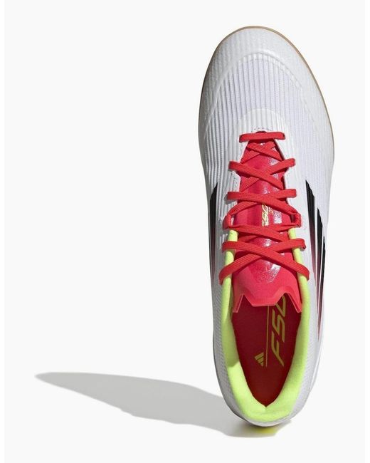 Adidas White F50 League Lace Up Low Top Sneakers for men