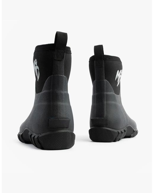 Mud Dogs Black Rutland Short Neoprene Wellies