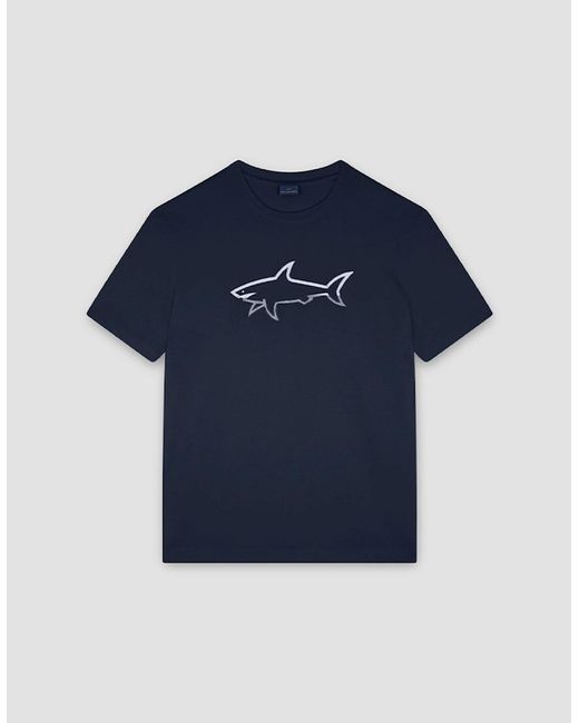 Paul & Shark Blue Lightweight Cotton Jersey T-Shirt for men