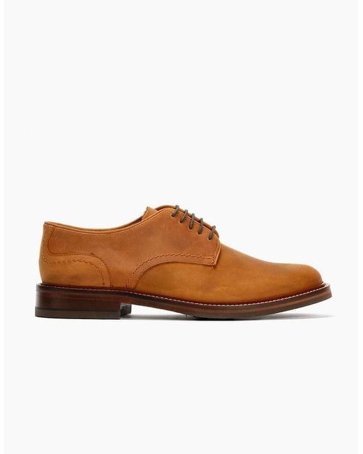 Chapman & Moore Brown Plain Derby Country Oiled Leather Tan Shoes for men