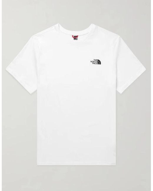 The North Face White Simple Dome Short Sleeve T-Shirt for men