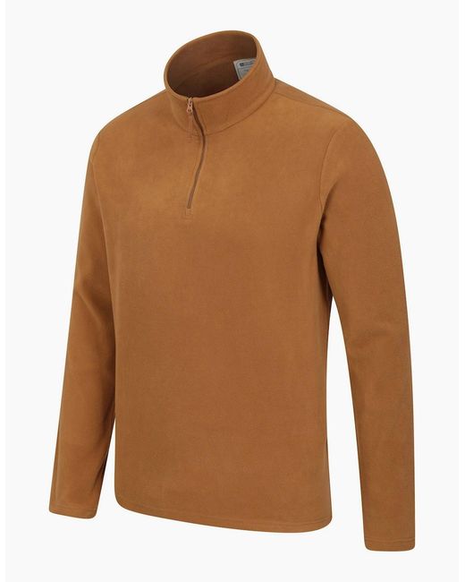 Mountain Warehouse Brown Camber Ii Half Zip Fleece Top for men