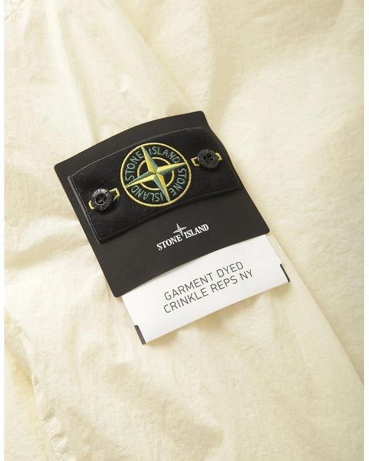 Stone Island Natural Hooded 4100001 Crinkle Reps Ny Jacket Ivory for men