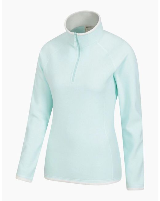 Mountain Warehouse Blue Ladies Montana Half Zip Fleece Top