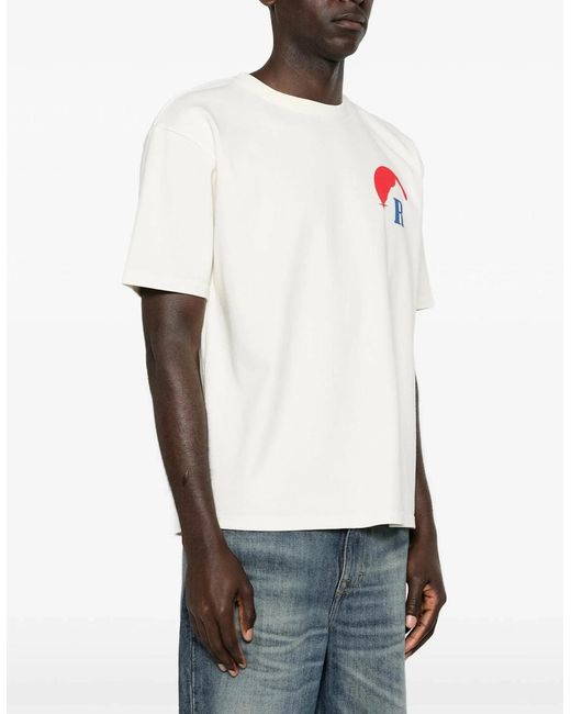 Rhude White Moonlight Regatta Tee for men