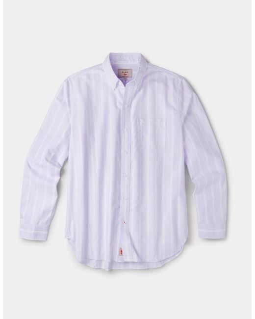aubi Purple Aldridge Oxford Button Down Shirt for men