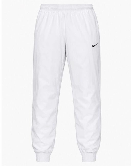Nike White Sportswear Classic Woven Mid-Rise Loose Joggers