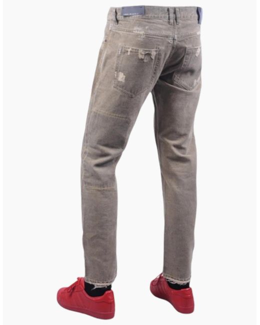 DIESEL Gray Type-2813B Bg8U8 Denim Jeans Ripped Regular Slim Italy for men