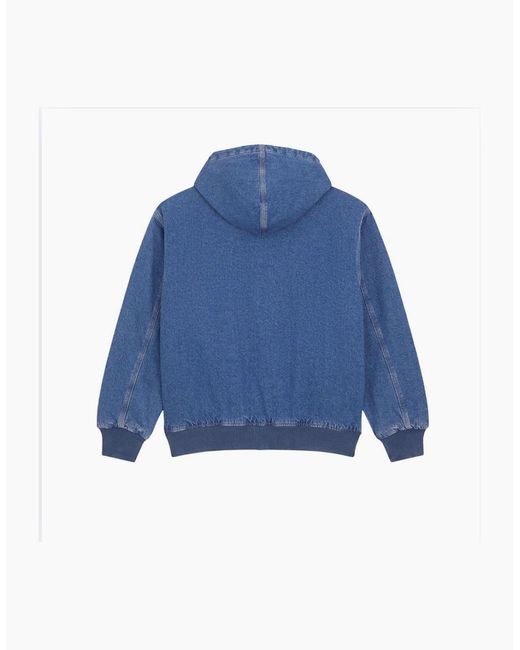 Dickies Blue Lined Denim Hooded Bomber for men