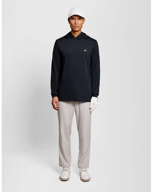 Lyle & Scott Blue Performance Hooded Midlayer for men