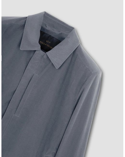 Paul & Shark Blue Shacket Re-130 High Density for men