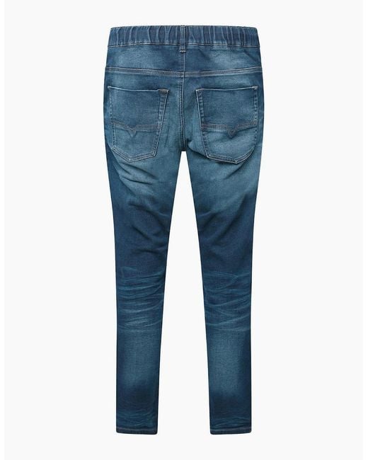 DIESEL Blue Krooley E Ne Sweat Tapered Jeans for men