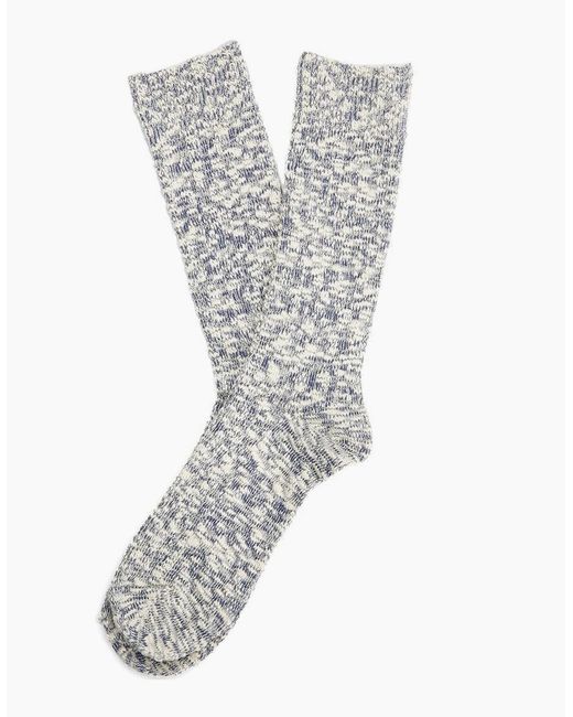 Anonymous Ism White Lightweight Slub Crew Cotton Bonnet Socks for men