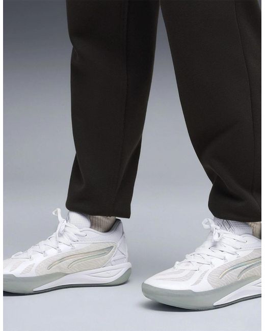 PUMA Gray Stewie 4 Basketball Trainers