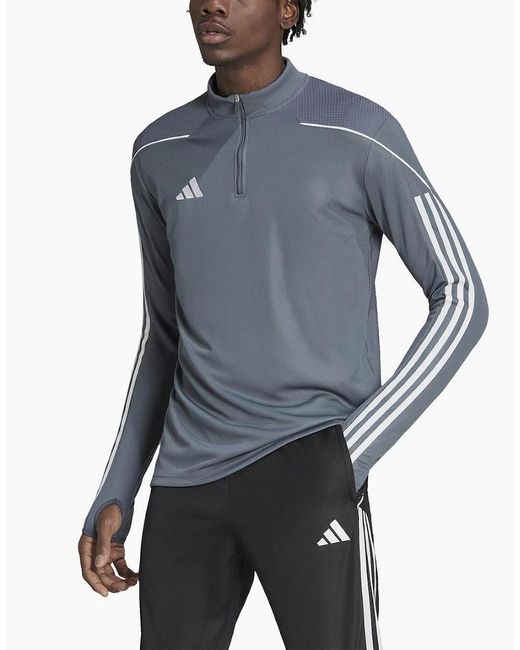 Adidas Blue Tiro 23 League 1/4 Zip Training Top for men