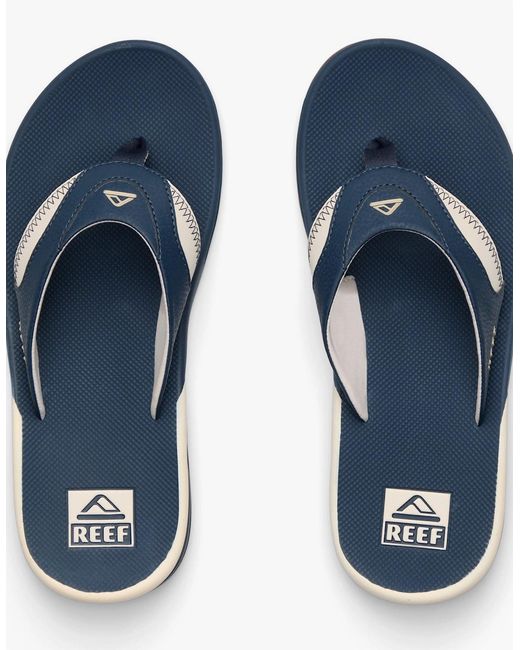 Reef Blue Fanning Toe-Post Sandals/Oat for men