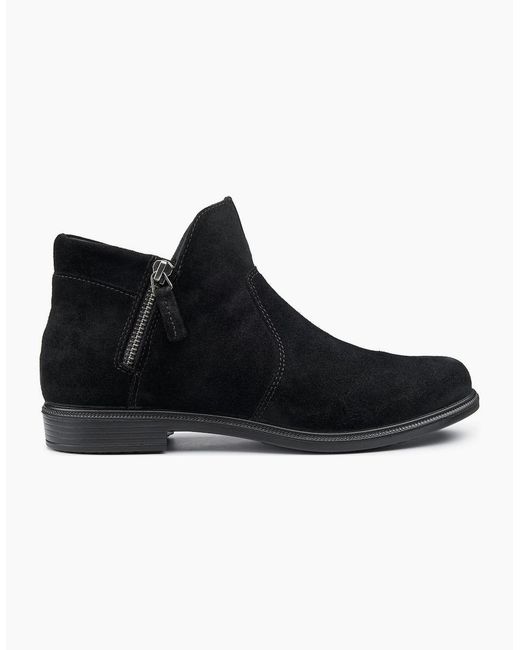 Hotter Black Ludlow Wide Fit Ankle Boots