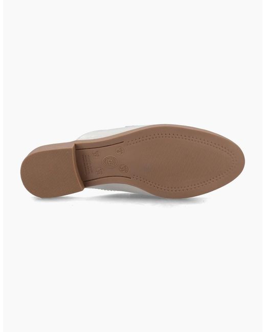 Hush Puppies White Calla Leather Ivory Mules