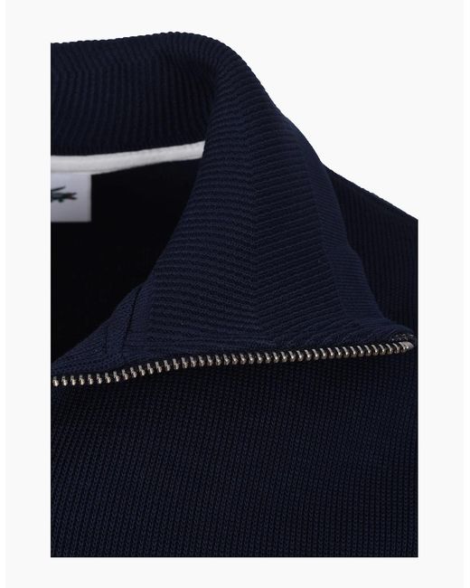 Lacoste Blue Half Zip Sweatshirt for men