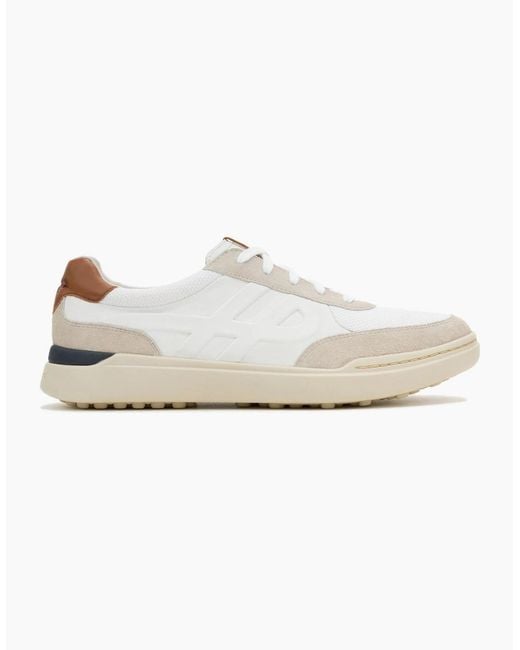 Hush Puppies White Wes Hp Sneaker Suede Trainers for men