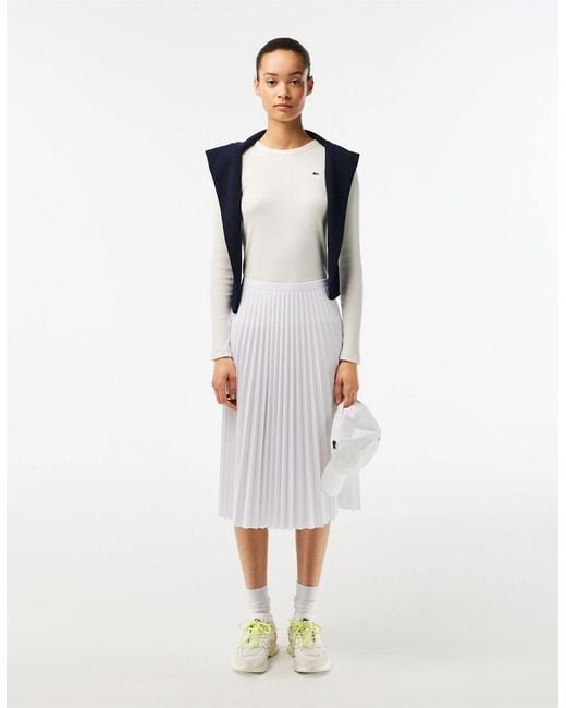 Lacoste White Knitted Skirt