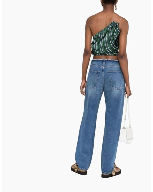 DIESEL Blue D-Ark 007F3 Denim Jeans Relaxed Fit Mid Waist Straight Leg Pants