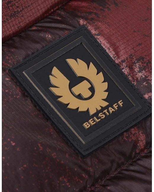 Belstaff Purple Abstract Laurel Lava Gilet Down Jacket