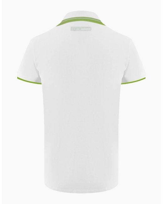 Philipp Plein White Plein Sport Performance Logo Stretch Polo Shirt for men