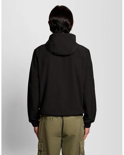 Lyle & Scott Black Fleece Lined Softshell Jacket for men
