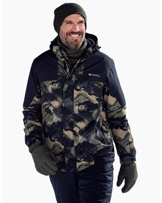 Mountain Warehouse Gray Shadow Ii Printed Ski Jacket for men