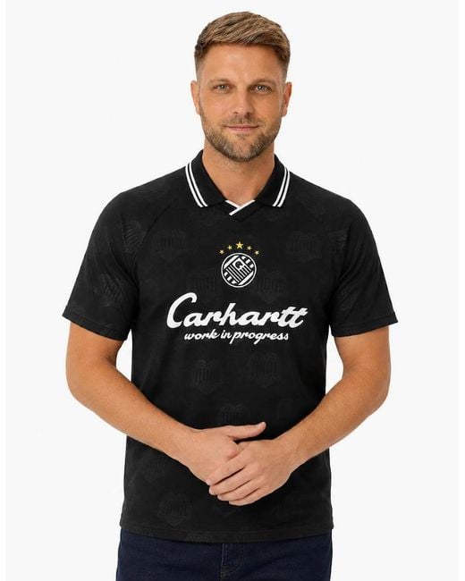 Carhartt Black Terrace Football Heart Train T-Shirt Jacquard for men