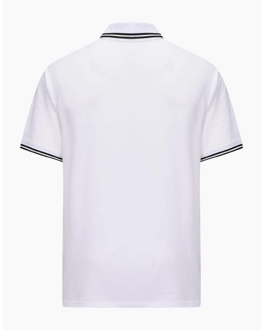 Pretty Green White Barton Polo for men
