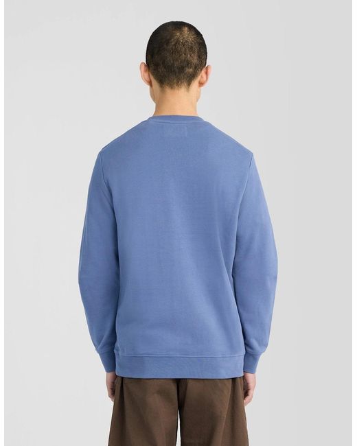 Lyle & Scott Blue Superfine Cotton Crew Neck Sweatshirt for men