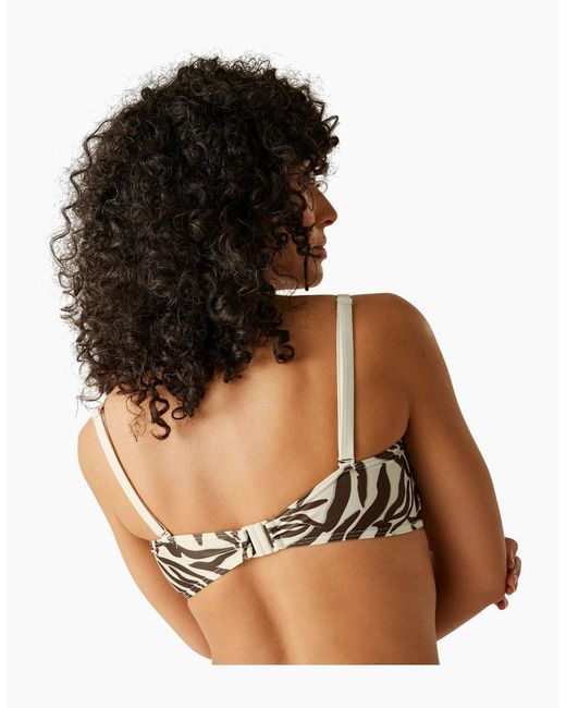 Regatta Black Ladies Aceana Iii Zebra Print Bikini Top