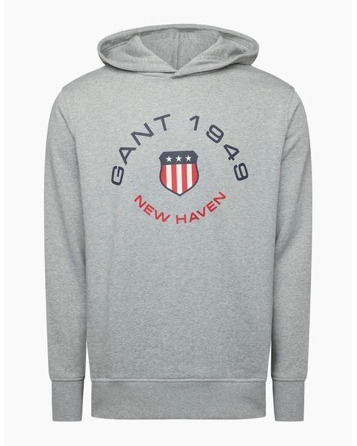 Gant Gray Graph Sweat Hoody for men