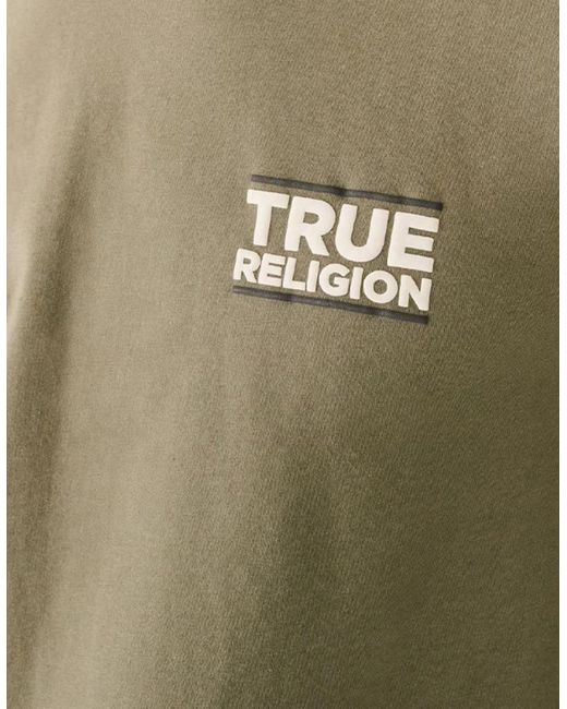True Religion Green T Shirts Short Sleeve Buddha Summer Crew Neck Cotton Tee New for men