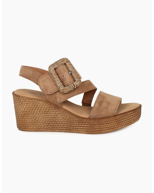 Gabor Brown Embrace Wedge Sandal