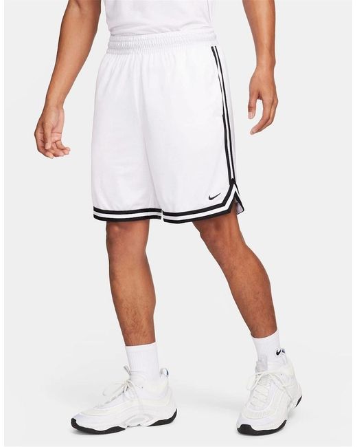 Nike White Dna Dri Fit 8 Basketball Shorts for men