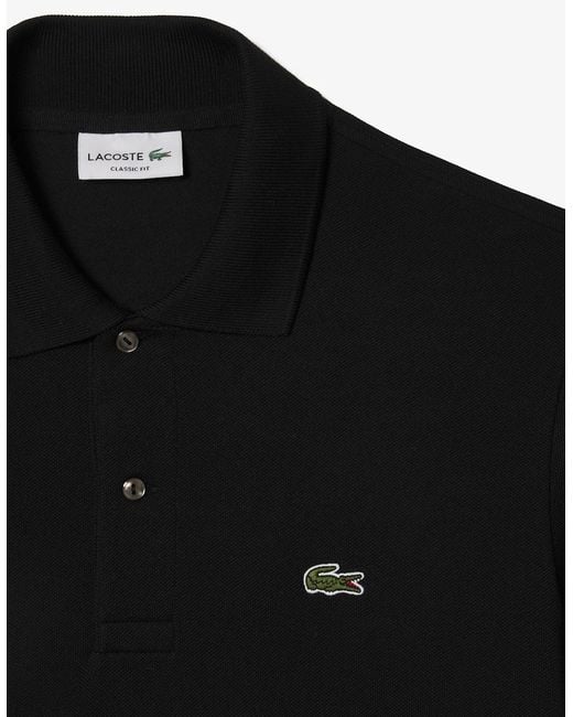 Lacoste Black Classic Short Sleeved Polo Shirt for men