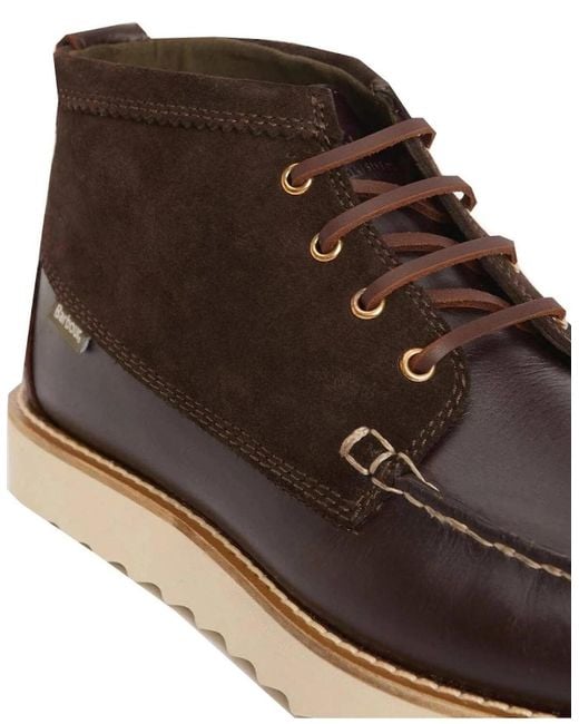 Barbour Brown Hadston Chukka Boots for men