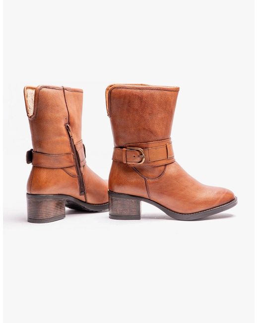 Lotus Brown Osmond Ankle Boots Tan